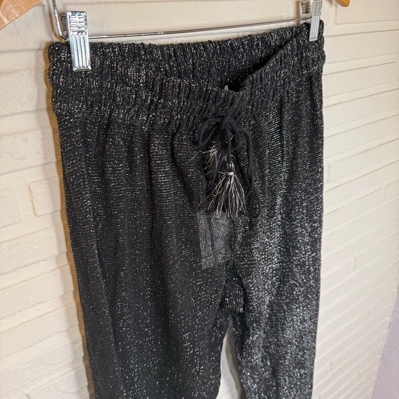 Turks & Caicos Black Shimmer Wide Leg Sheer Cover UP Pants, Women’s Size Large - Picture 3 of 8